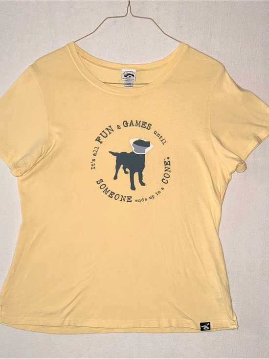 Dog Is Good Tops - DOG IS GOOD Fun & Games Cone Dog Graphic Tee - Yellow sz LG